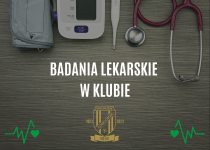 Badania lekarskie zawodników klubu.